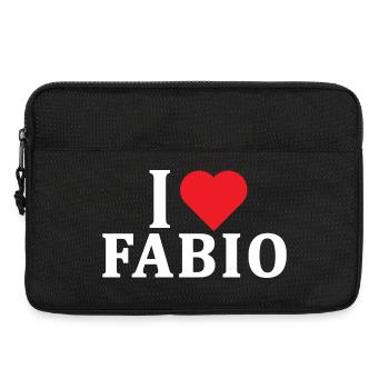 T-Shirt Ich liebe Fabio T-Shirt Geschenkidee - Laptoptasche 13" - Schwarz - Vorne