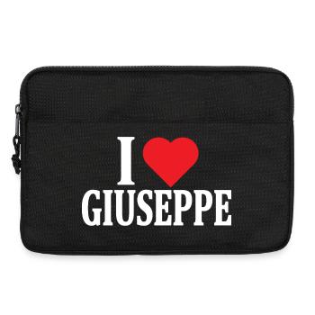 T-Shirt Ich liebe Giuseppe T-Shirt Geschenkidee - Laptoptasche 13" - Schwarz - Vorne
