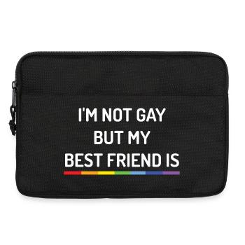 Pride Month - Ich bin nicht schwul, aber mein bester Freund ist es - Laptoptasche 13" - Schwarz - Vorne