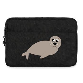Sceaux, phoques, phoques, phoques animaux - Sacoche pour ordinateur portable 13 pouces - noir - Devant