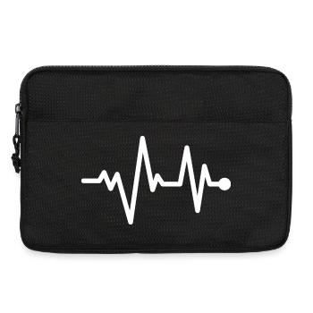 Heartbeat Pulseline Design - Laptop bag 13" - black - Front