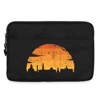 Sonnenuntergang Skyline Silhouette - Laptoptasche 13" - Schwarz - Vorne