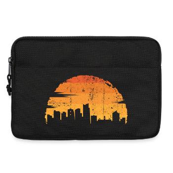 Sonnenuntergang Skyline Silhouette - Laptoptasche 13" - Schwarz - Vorne