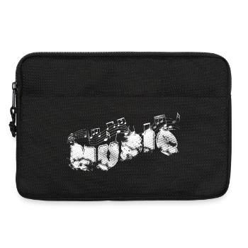 MUSIQUE Typo avec partitions - Sacoche pour ordinateur portable 13 pouces - noir - Devant
