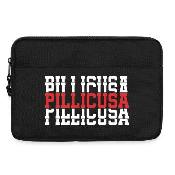 T-Shirt Pillicusa T-Shirt Geschenk gestapelter Text - Laptoptasche 13" - Schwarz - Vorne