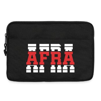 Afra T-Shirt T-Shirt Geschenkidee gestapelter Text - Laptoptasche 13" - Schwarz - Vorne
