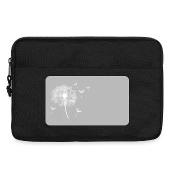 Pissenlit gris | personnalisable - Sacoche pour ordinateur portable 13 pouces - noir - Devant