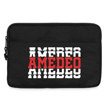 Amedeo t-shirt t-shirt idée cadeau texte empilé - Sacoche pour ordinateur portable 13 pouces - noir - Devant