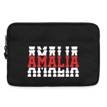 Amalia T-Shirt T-Shirt Geschenkidee gestapelter Text - Laptoptasche 13" - Schwarz - Vorne