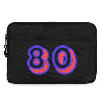 80. 80 YEARS. 80th ANNIVERSARY. 80TH BIRTHDAY. - Laptop bag 13" - black - Front
