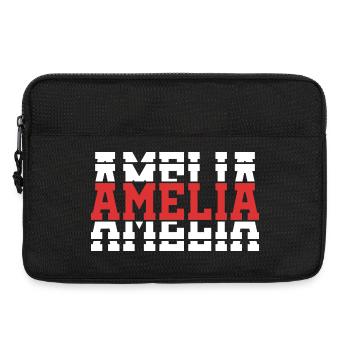 Amelia T-Shirt T-Shirt Geschenkidee gestapelter Text - Laptoptasche 13" - Schwarz - Vorne