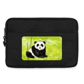 Großer Papa Panda Bär im Bambuswald - Laptoptasche 13" - Schwarz - Vorne