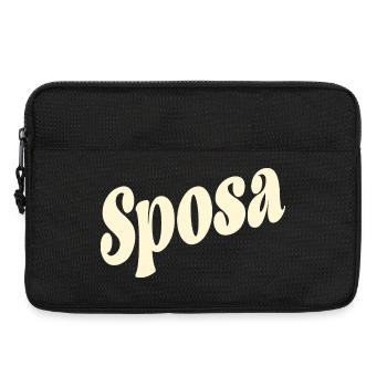 Mariée italienne - Mariage Italie Sposa - Sacoche pour ordinateur portable 13 pouces - noir - Devant
