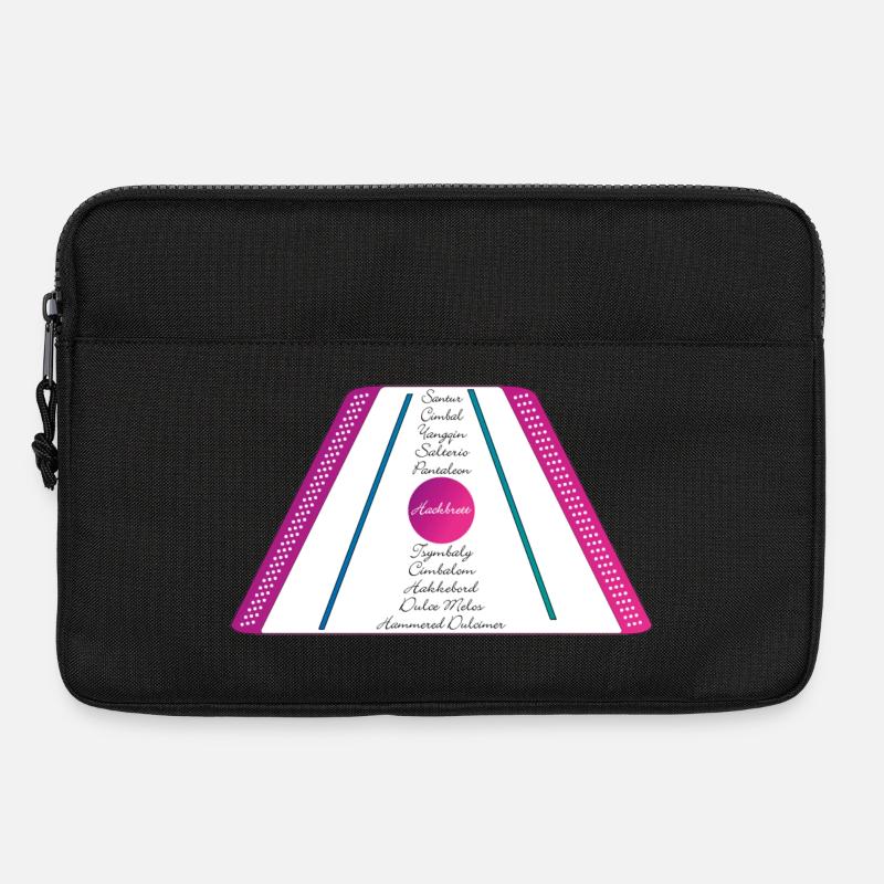 Hackbrett lila pink petrol gruen2 - Laptoptasche 13" - Schwarz