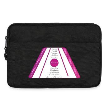 dulcimer purple pink - Laptop bag 13" - black - Front
