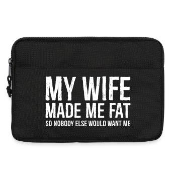Ma femme m’a fait grossir - Sacoche pour ordinateur portable 13 pouces - noir - Devant
