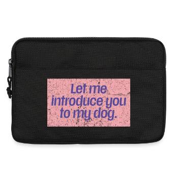 Premières impressions du chien - Sacoche pour ordinateur portable 13 pouces - noir - Devant