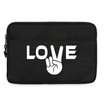 Liebe Victory Zeichen Hand - Laptoptasche 13" - Schwarz - Vorne