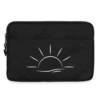 Sunrise and Waves white - Minimal Design - Laptoptasche 13" - Schwarz - Vorne