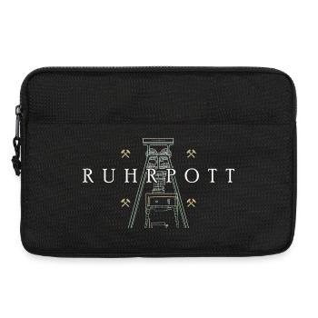 Ruhrpott, hand drawing of the Prosper-Haniel colliery tower - Laptop bag 13" - black - Front