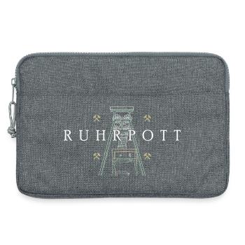 Ruhrpott, hand drawing of the Prosper-Haniel colliery tower - Laptop bag 13" - heather grey - Front