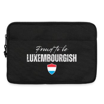 Drapeau du Luxembourg, fierté luxembourgeoise - Sacoche pour ordinateur portable 13 pouces - noir - Devant