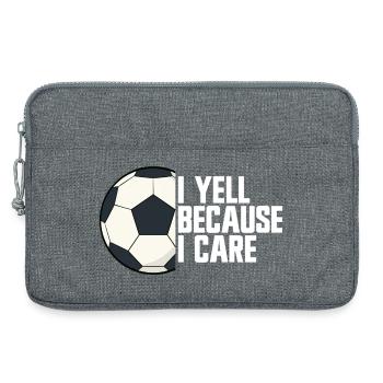 I'm screaming because I care about football parents - Laptop bag 13" - heather grey - Front