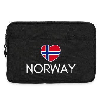 Heart with Norway flag, I love Norway - Laptop bag 13" - black - Front