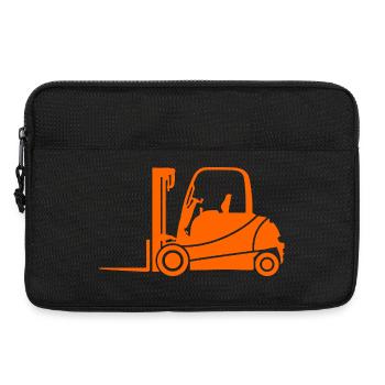 Silhouette de chariot élévateur : Transport et conducteur de chariot élévateur - Sacoche pour ordinateur portable 13 pouces - noir - Devant