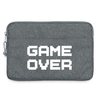 Game Over – Retro Gamer Vibes - Sacoche pour ordinateur portable 13 pouces - gris chiné - Devant
