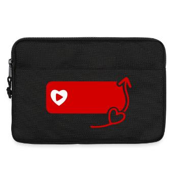 Charmant inspiré de YouTube S’abonner Icône plate - Sacoche pour ordinateur portable 13 pouces - noir - Devant