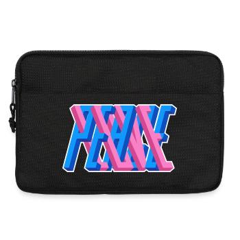 Love & Peace – Graffiti Style Love & Freedom - Laptop bag 13" - black - Front
