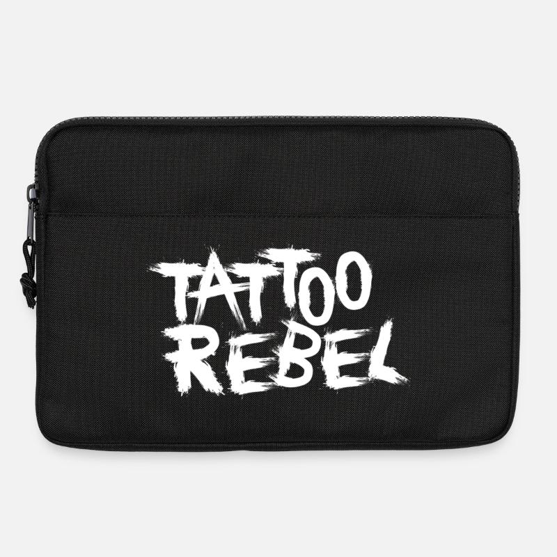 Tattoo Rebel white - Laptoptasche 13" - Schwarz
