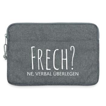 Cheeky verbally superior - Laptop bag 13" - heather grey - Front