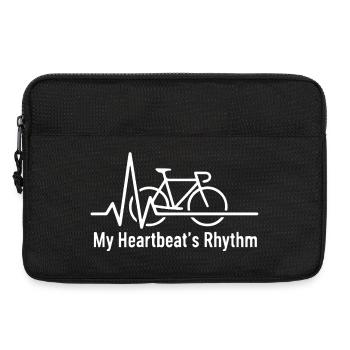 Der Rhythmus meines Herzschlags zirkuliert - Laptoptasche 13" - Schwarz - Vorne