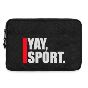 Yay Go Sports Sarkastisch Lustig Anti Sport Humor - Laptoptasche 13" - Schwarz - Vorne