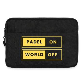 Padel World Off - Kontrast Design - Laptoptasche 13" - Schwarz - Vorne