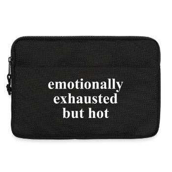 Emotionally Exhausted But Hot Saying - Laptop bag 13" - black - Front