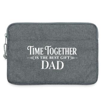 Temps passé ensemble : Meilleur cadeau pour papa - Sacoche pour ordinateur portable 13 pouces - gris chiné - Devant