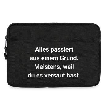Everything happens for a reason - Passive Aggressive. - Laptop bag 13" - black - Front