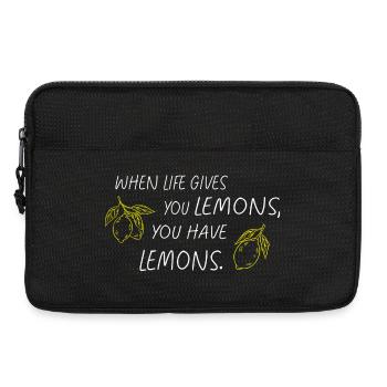 When Life Gives You Lemons Statement - Laptoptasche 13" - Schwarz - Vorne