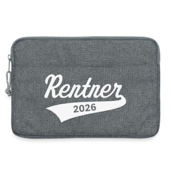 Rentner 2026 (Rente / Ruhestand / White) - Laptoptasche 13" - Grau meliert - Vorne