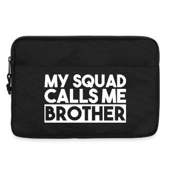Mon escouade m’appelle frère frère de famille frère - Sacoche pour ordinateur portable 13 pouces - noir - Devant