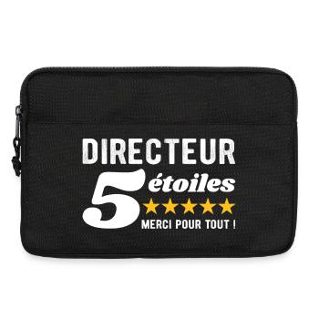 Cadeau Directeur 5 Étoiles - Merci pour tout  - Sacoche pour ordinateur portable 13 pouces - noir - Devant
