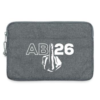 ABI 2026 Mittelfinger Abitur - Geschenk - Laptoptasche 13" - Grau meliert - Vorne