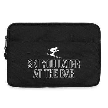 Skier plus tard au bar – Après Ski Design - Sacoche pour ordinateur portable 13 pouces - noir - Devant
