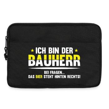 Bayerischer Bierwitz Spruch - Laptoptasche 13" - Schwarz - Vorne