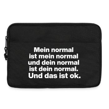 MY NORMAL IS MY NORMAL, YOURS IS ALL OK ✌️ - Laptop bag 13" - black - Front