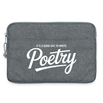 Midnight Verse Script Tee - Laptop bag 13" - heather grey - Front