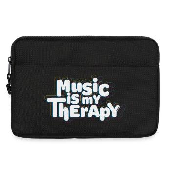 Music is My Therapy - Laptoptasche 13" - Schwarz - Vorne